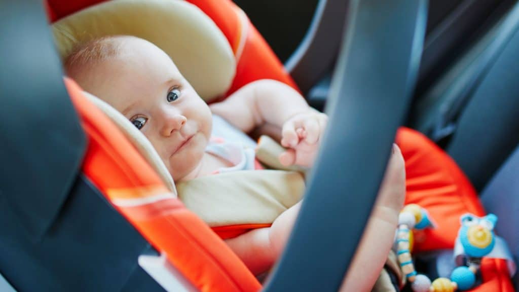 baby napping car seat