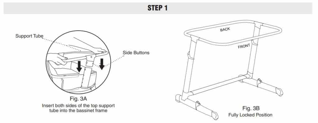 Simmons Kids by the Bed City Sleeper Bassinet - basket assembly 1