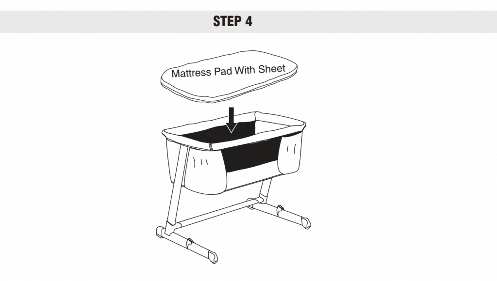 Simmons Kids by the Bed City Sleeper Bassinet - fabric assembly 4