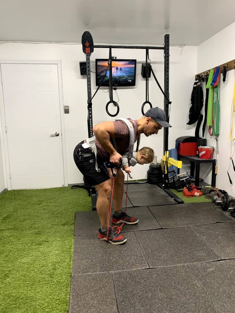 babywearing bent over row