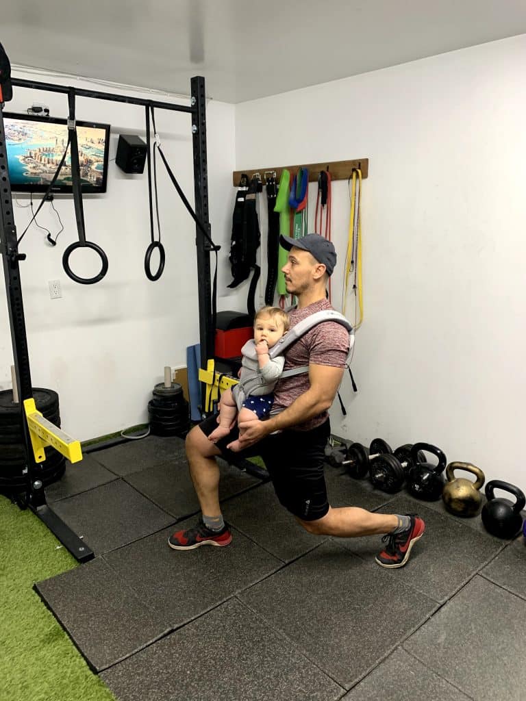 babywearing lunge 