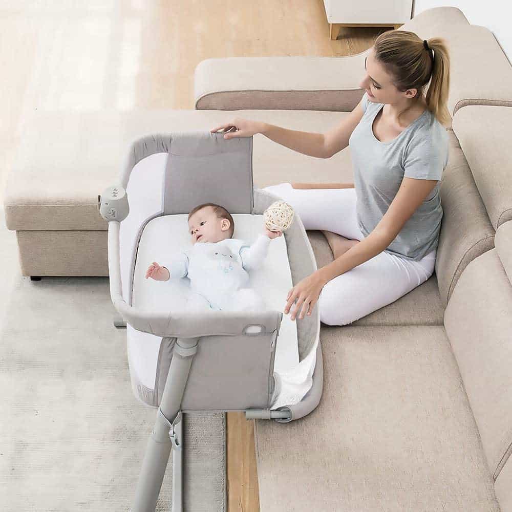 RONBEI Bedside Sleeper Bassinet Review - Upside Dad