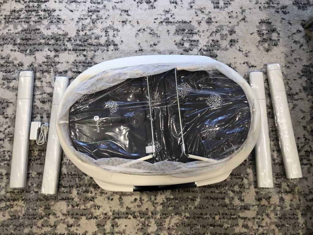 4moms mamaroo sleep bassinet unboxing all parts 