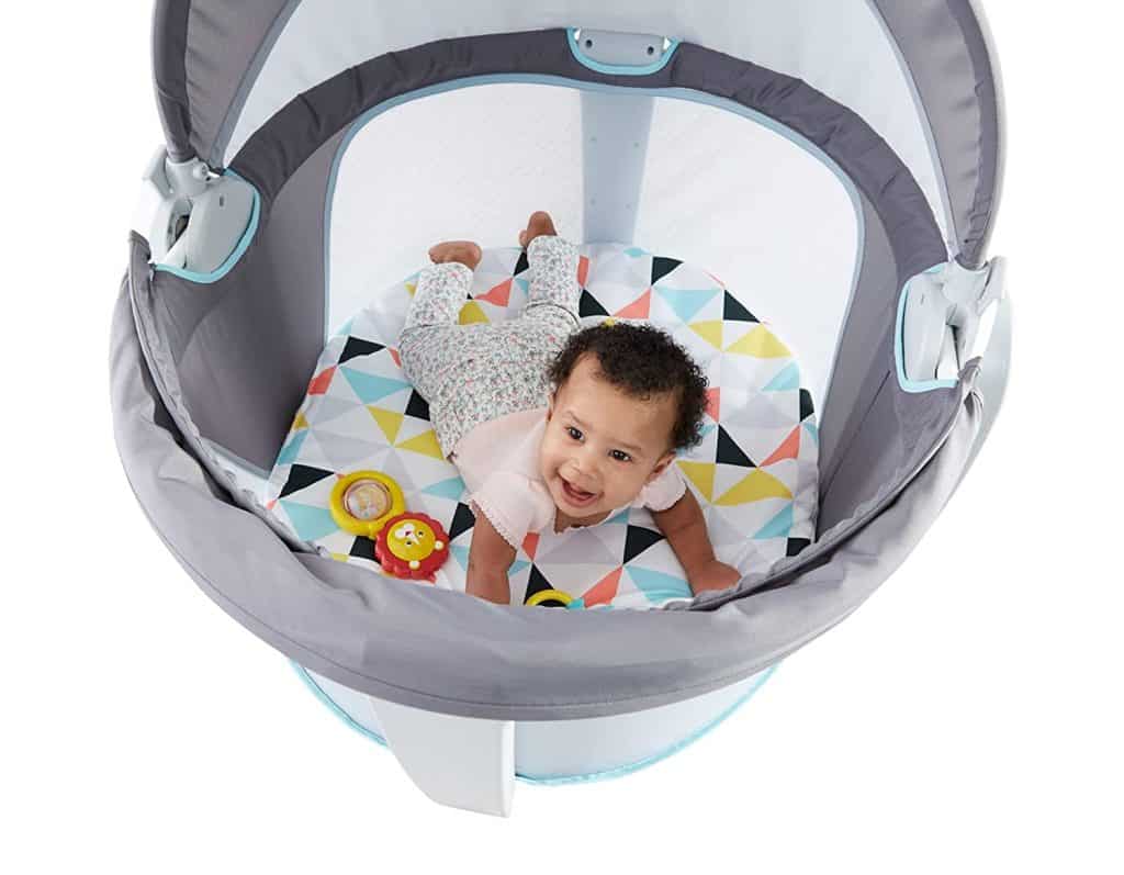 fisher price baby dome playing baby inside