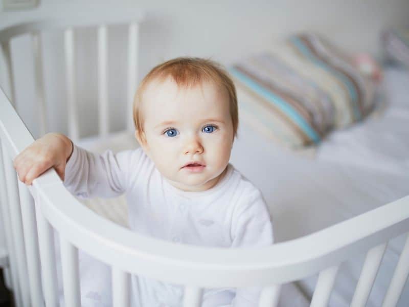 Baby wide awake in a co sleeper