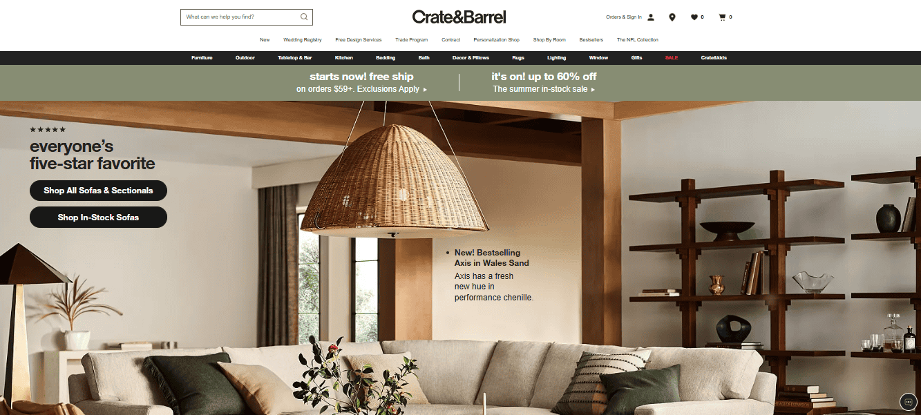 What A Room vs Crate and Barrel